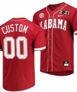 Custom Alabama Baseball Jersey Crimson Tide Name and Number NCAA College 2021 CFP National Championship