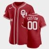 , Oklahoma Sooners Custom Name and Number College Baseball Jersey, izedge shop