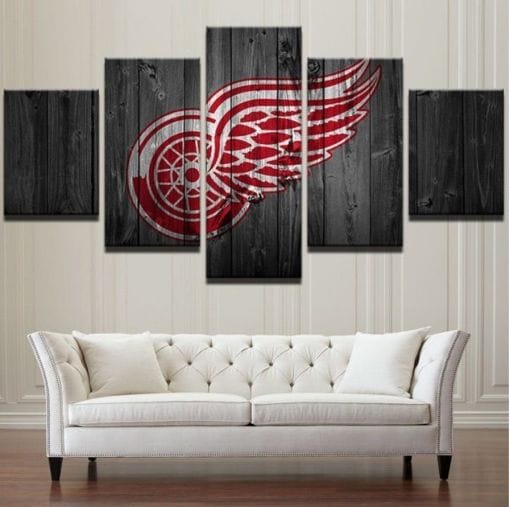 Detroit Red Wings Sport - 5 Panel Canvas Prints Wall Art
