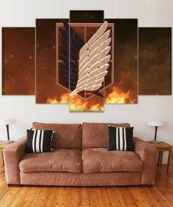 Attack Of The Titans - 5 Panel Canvas Prints Wall Art