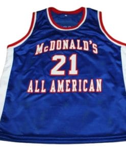 , Kevin Garnett #21 McDonalds All American New Basketball Jersey Blue, izedge shop