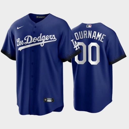 , 2021 City Connect Dodgers Custom Name Number Replica Jersey Royal, izedge shop