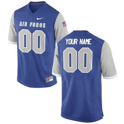 Custom Air Force Football Jersey Name and Number Blue
