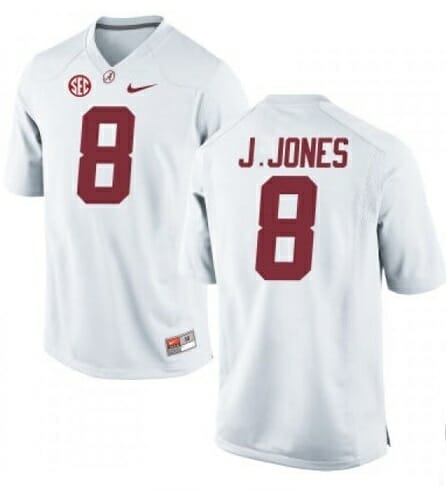 , Alabama Crimson Tide #8 Julio Jones NCAA Football Jersey White, izedge shop