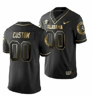 Custom Alabama Jersey,alabama football jersey custom,personalized alabama football jersey, Custom Alabama Jersey Name and Number Football Black, izedge shop