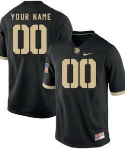 Custom Army Black Knights Jersey Name and Number Black College Football