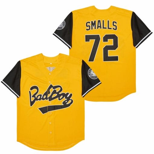 , Badboy #72 Smalls Movie Baseball Jersey Yellow, izedge shop