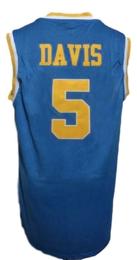 , Baron Davis #5 Custom College Basketball Jersey New Sewn Blue, izedge shop