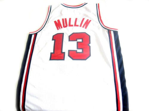 Chris Mullin 13 Team USA BasketBall Jersey White
