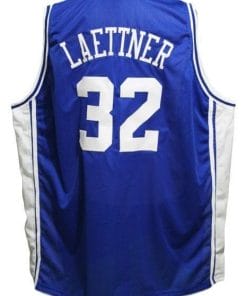 Christian Laettner #32 Custom College Basketball Jersey New Sewn Blue