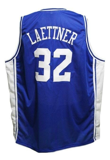 , Christian Laettner #32 Custom College Basketball Jersey New Sewn Blue, izedge shop
