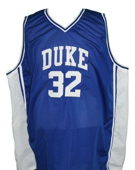 , Christian Laettner #32 Custom College Basketball Jersey New Sewn Blue, izedge shop