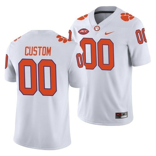 custom clemson football jersey,clemson tigers custom jersey,clemson custom jersey, Custom Clemson Football Jersey Legend Stitched College NCAA White, izedge shop