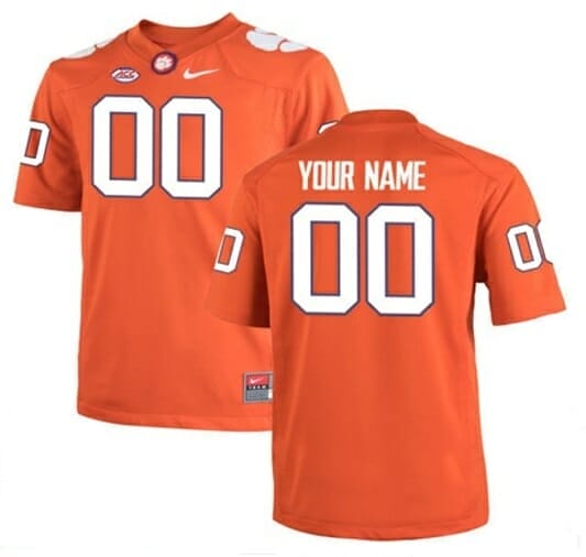 Custom Clemson Jersey Name And Number Stitched College NCAA Football Orange