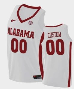 Alabama Crimson Tide Jersey Name and Number Custom College Basketball Jerseys Replica White