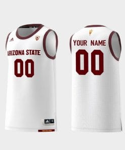 Arizona State Sun Devils Jersey Name and Number Custom College Basketball Jerseys Replica White