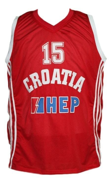 , Dario Saric Croatia Basketball Jersey New Sewn Red, izedge shop