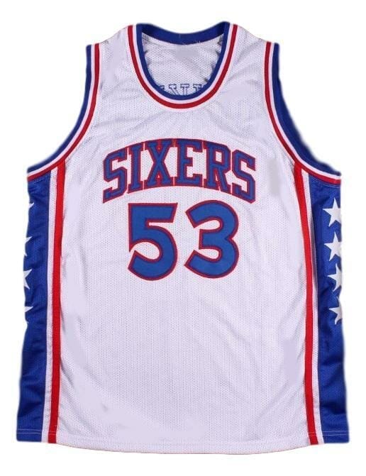 , Darryl Dawkins #53 Philadelphia Basketball Jersey Sewn White, izedge shop