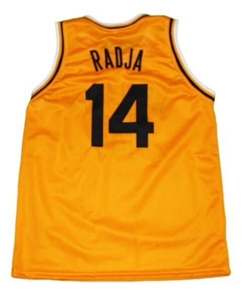 Dino Radja #14 Jugoplastika Yugoslavia Basketball Jersey Yellow