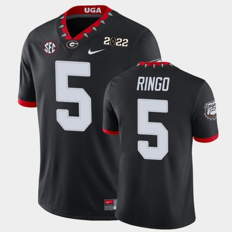 Kelee Ringo Jersey Georgia Bulldogs #5 Black 2021 National Champions Game