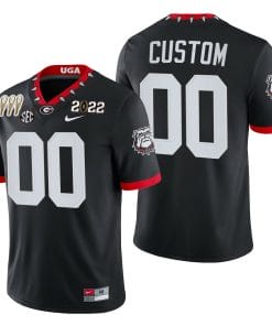 Georgia Bulldogs Custom Jersey 2021-22 CFP National Champions Black