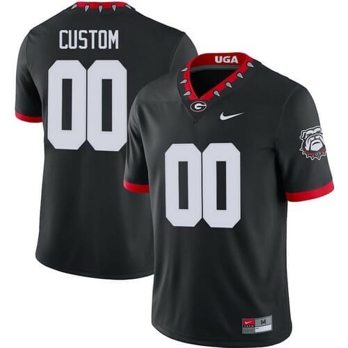Personalized Georgia Bulldog Jersey Name And Number Black College Football