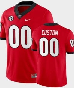 Georgia Bulldogs Custom Name and Number Red College Football Home Game Jersey