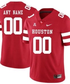 Houston Cougars Custom Jersey Red College Football