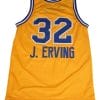 J.Erving #32 Roosevelt High School Basketball Jersey Yellow