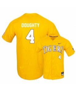 LSU Tigers 4 Cade Doughty Yellow Elite College Baseball Jersey