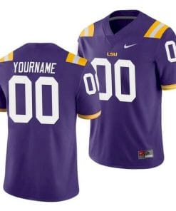 LSU Football Jersey Custom Name and Number NCAA Purple