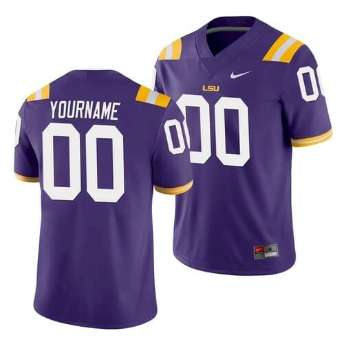 lsu football jersey custom,personalized lsu jersey,custom stitched lsu jersey, LSU Football Jersey Custom Name and Number NCAA Purple, izedge shop