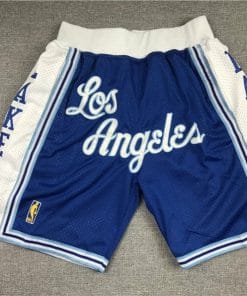 Los Angeles Men Shorts Vintage Short Stitched Blue