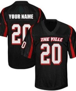 Custom Louisville Football Jersey Name and Number NCAA Black