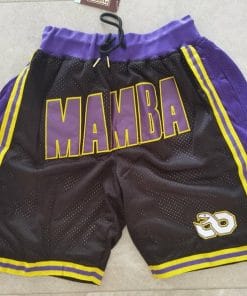 Mamba Men Shorts Vintage Short Stitched Black