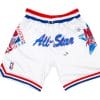, Men 1988 All-Star East Shorts White Shorts All Stitched, izedge shop