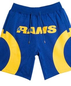 Men LA Rams Blue Shorts All Stitched