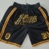 , Men Lakers Black Mamba Shorts All Stitched, izedge shop
