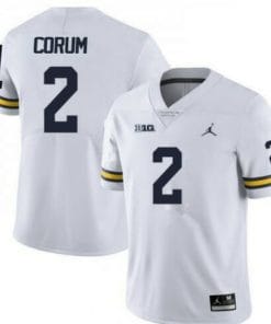 Wolverines Corum Jersey #2 College Football White