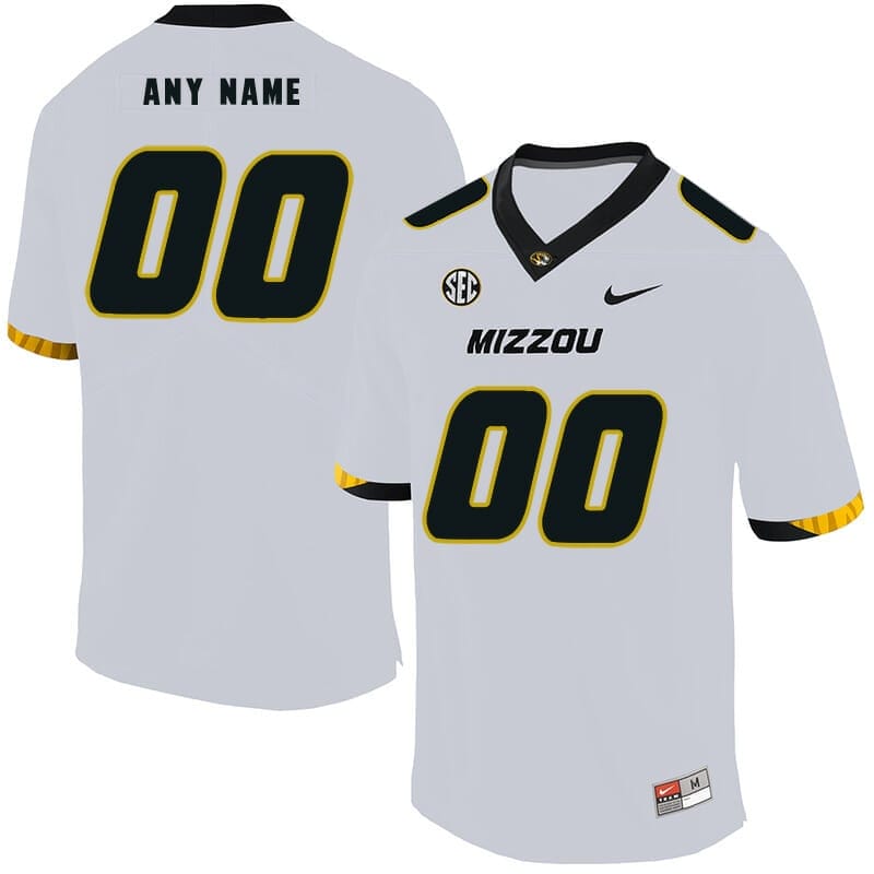 Custom Tigers Jersey Name and Number College Football White