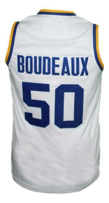 , Neon Boudeaux #50 Western Blue Chips Movie Basketball Jersey White, izedge shop