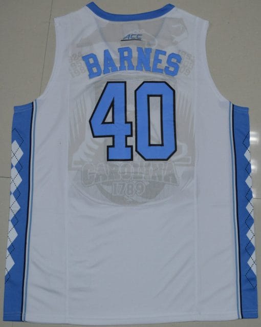 , North Carolina Tar Heels #40 Harrison Barnes NCAA Basketball Jersey White, izedge shop