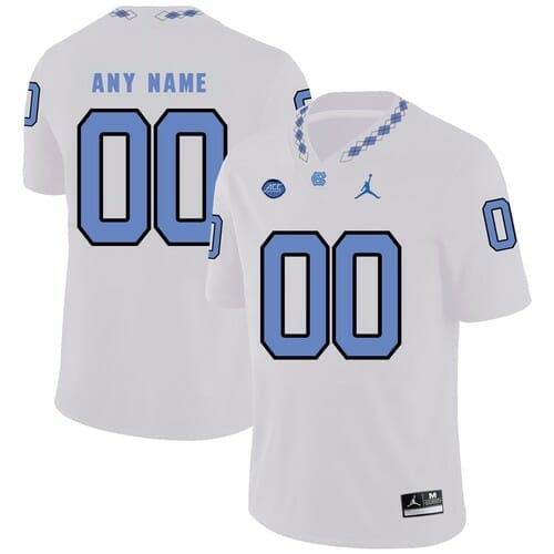 Custom North Carolina Jersey Name And Number White College Football