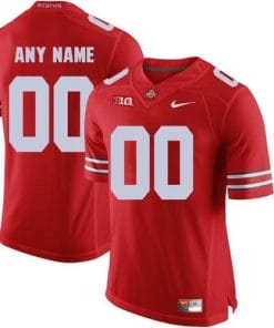 Custom Ohio State Football Jersey Name and Number NCAA Red