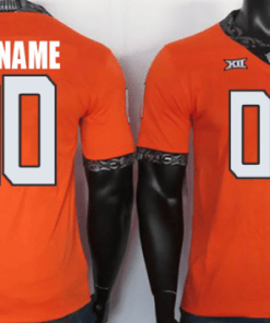 Oklahoma State Custom Football Jersey Name Number Orange