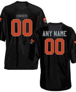 Custom Oklahoma State Football Jersey Name and Number Black