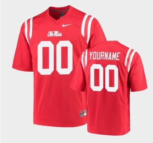 custom ole miss jersey,ole miss football jersey custom,custom ole miss football jersey, Custom Ole Miss Jersey Name and Number Red College Football Game, izedge shop