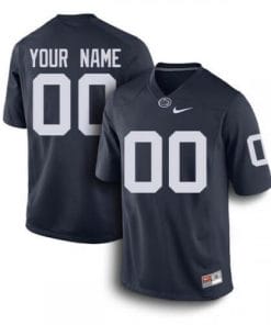 Custom PSU Jersey Name Number Blue NCAA