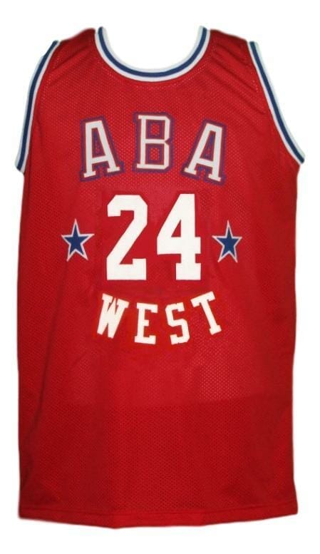 , Ron Boone #24 Aba West All Stars Basketball Jersey Sewn Red, izedge shop