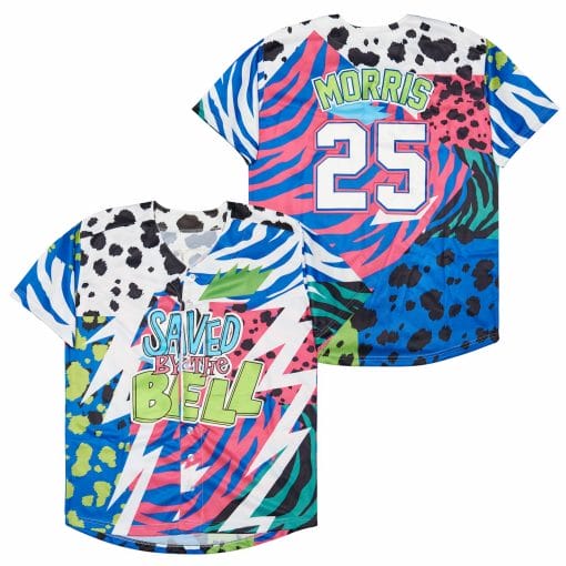 , Saved By The Bell #25 Morris Movie Baseball Jersey, izedge shop